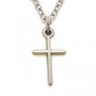 Sterling Silver Stick Cross Baby Necklace  