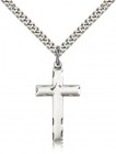 Matte Cross Pendant with Etchings