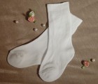 White Knee Length Christening Sock