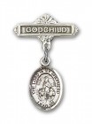 Baby Badge with Lord Is My Shepherd Charm and Godchild Badge Pin
