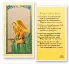 One Little Rose Laminated Prayer Card
