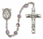 St. Bernard of Clairvaux Sterling Silver Heirloom Rosary Squared Crucifix