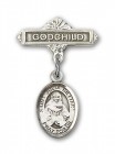 Pin Badge with St. Julia Billiart Charm and Godchild Badge Pin