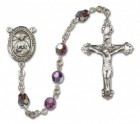 St. Catherine Laboure Sterling Silver Heirloom Rosary Fancy Crucifix