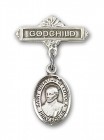 Pin Badge with St. Ignatius Charm and Godchild Badge Pin