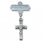 Godchild Baby Pin with Sterling Silver Crucifix Pendant