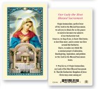Our Lady of The Blessed Laminated Prayer Card
