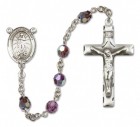 Our Lady of Tears Sterling Silver Heirloom Rosary Squared Crucifix
