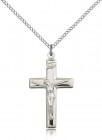 Women's High Polish Block Style Crucifix Necklace