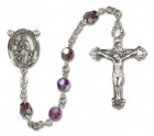 Our Lady of Assumption Sterling Silver Heirloom Rosary Fancy Crucifix