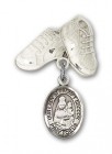 Baby Badge with Our Lady of Prompt Succor Charm and Baby Boots Pin