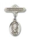 Baby Badge with Holy Spirit Charm and Godchild Badge Pin