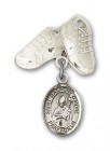 Pin Badge with St. Malachy O'More Charm and Baby Boots Pin