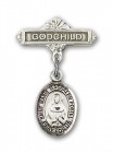 Baby Badge with Marie Magdalen Postel Charm and Godchild Badge Pin