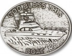 God Bless This Boat Visor Clip