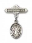 Baby Badge with Our Lady of Peace Charm and Godchild Badge Pin