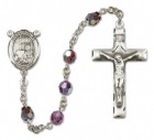 St. Benjamin Sterling Silver Heirloom Rosary Squared Crucifix