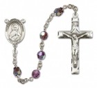 Immaculate Heart of Mary Sterling Silver Heirloom Rosary Squared Crucifix