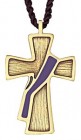 Deacon's Cross Pendant with Purple Sash