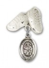 Pin Badge with St. James the Greater Charm and Baby Boots Pin