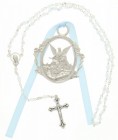 Guardian Angel Crib Medal with Baby Rosary Set - Boy