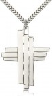 Men's Contemporary Triple Crossbar Necklace