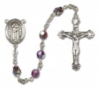 St. Matthias the Apostle Sterling Silver Heirloom Rosary Fancy Crucifix