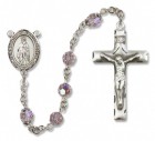 St. Bartholomew Sterling Silver Heirloom Rosary Squared Crucifix
