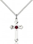Youth Cross Pendant with Birthstone Options