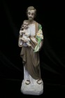 Saint Joseph with Child Statue Hand Painted Marble Composite - 19 inch