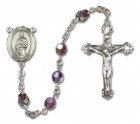 St. Eligius Sterling Silver Heirloom Rosary Fancy Crucifix