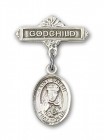 Pin Badge with St. Sarah Charm and Godchild Badge Pin
