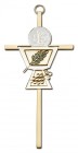 First Communion Chalice and Holy Host Wall Cross 6“ 