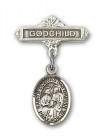 Baby Badge with Sts. Cosmas &amp; Damian Charm and Godchild Badge Pin