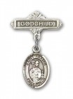 Pin Badge with St. Kilian Charm and Godchild Badge Pin