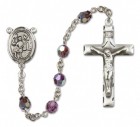 St. Vitus Sterling Silver Heirloom Rosary Squared Crucifix