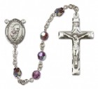Blessed Trinity Sterling Silver Heirloom Rosary Squared Crucifix
