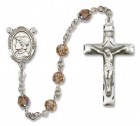 St. Elizabeth Ann Seton Sterling Silver Heirloom Rosary Squared Crucifix