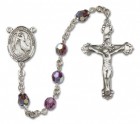 St. Joseph of Cupertino Sterling Silver Heirloom Rosary Fancy Crucifix