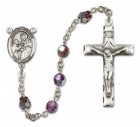 St. John of God Sterling Silver Heirloom Rosary Squared Crucifix
