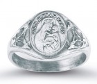 Women's Our Lady of Mt. Carmel Ring Sterling Silver
