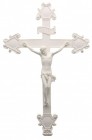 Crucifix in White Resin - 16 inches