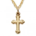 Gold Plated Budded Cross Baby Necklace  