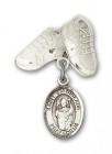 Pin Badge with St. Stanislaus Charm and Baby Boots Pin