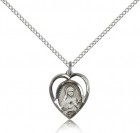 Small St. Theresa Heart Shaped Medal