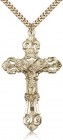 Men's Large Ornate Tip Crucifix Pendant