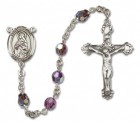 St. Matilda Sterling Silver Heirloom Rosary Fancy Crucifix