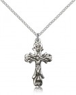 Antiqued Elegant Crucifix Necklace
