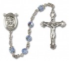 St. Michael the Archangel Sterling Silver Heirloom Rosary Fancy Crucifix