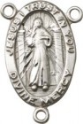 Divine Mercy Sterling Silver Rosary Centerpiece